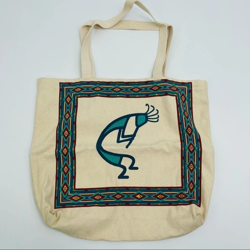 Canvas‎ tote Kokopelli dancer beach reusable